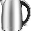 Cuisinart 1.7-Liter Electric Kettle, Cordless Electric Tea Kettle, 1500-Watts for Fast Heat-Up of Water, Stay Cool Nonslip Handle, Auto Shutoff, Removable Filter, JK-17P1, Stainless Steel