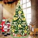 Christmas Balls Ornaments for Desktop Christmas Tree Decorations Baubles 24 Pieces 1.2 inch Mini Decorative Ball for Wedding Party (Gold)