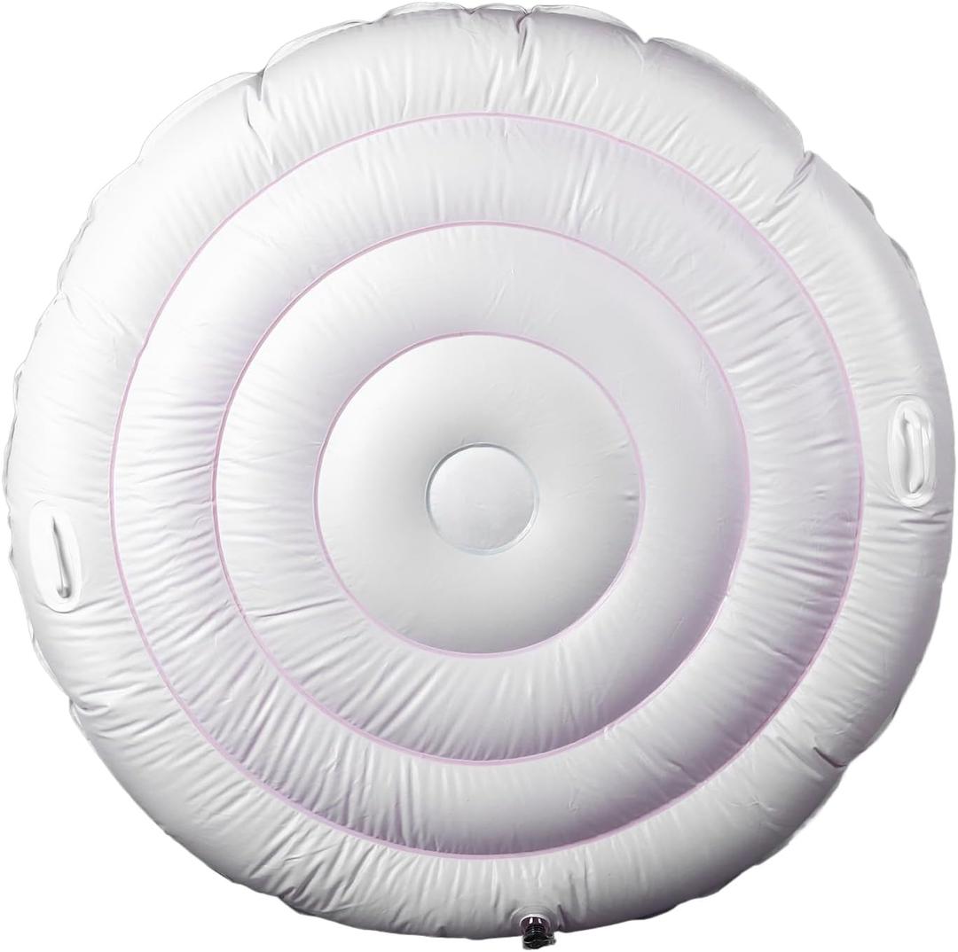 Inflatable Hot Tub Cover, 4.5ft PVC Round Universal Round Pool Cover Hot Tub Cover Protector Inflatable Spa Cover for Outdoor Inflatable Hot Tubs