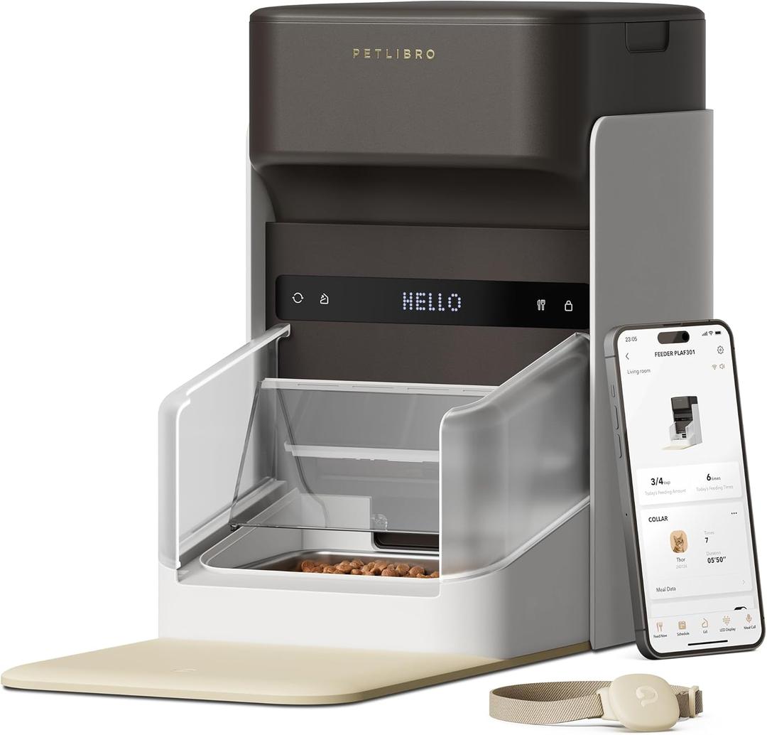 PETLIBRO RFID Automatic Pet Feeder - Wi-Fi Control, 3L Capacity, Tag Activated Dispensing for Cats & Dogs