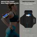 Cell Phone Running Armband with Zipper Pocket Armband Case Running Holder for iPhone 16 Pro Max/15/14 Pro Max/13/12 /11 Pro Max/XS/XR,Galaxy S20 S10,Sweatproof Arm Band with Card/Key Bag