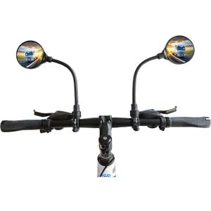 Bike Mirror 2 Pack, Adjustable Bike Mirrors Handlebar Rearview Mirror, Acrylic Convex Round Bike Rear View Mirrors for Handlebars Mount, Bicycle Mirror For E-bike Scooter