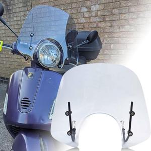 Motorcycle Front Fairing Windscreen Windshield Wind Deflector Cover Compatible with Piaggio VES-pa LX50 LX125 LX150 GT200 GTS250 GTS300 All Year (Light Smoke)