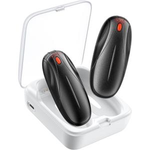 Hand Warmers Rechargeable 2Pack,14000mAh Electric Hand Warmers with Charging Case,Quick Charge Portable Heater,Gifts for Christmas,Winter,Outdoor,Camping,Hunting Accessories (black)