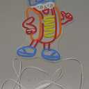 Hot Dog Neon Sign Dimable Cool Hot Dogs Neon Signs Funny Hot Dog Party Themed Light Decor for Restaurants Bars Game Rooms Vibrant LED Lighting Gifts for Fast Food Enthusiasts (159.8inch)