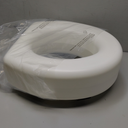 HealthSmart Enhanced Comfort 5" Raised (Round) Toilet Seat Riser 5 Slip Resistant Pads FSA/HSA Eligible Toilet Seat Risers for Seniors Padded Toilet Seat Elevation 15.7 x 15.2 x 6.1