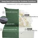 IPYNBAP Outdoor Cushions for Patio Furniture,Outdoor Seat Cushion Set 24 x 24 x 5.75 Inch,Waterproof & Fade Resistant Outdoor Chair Cushions,Deep Patio Chair Cushion with Removable Cover,ForestGreen