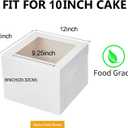 24 Pack Cake Boxes 12 Inch, Sturdy 12x12x8 Inch Bundt Cake Boxes for Home Bakers, Transportation, Multi-Layer Cakes, White Gift Cakes For Wedding, Birthday, Mothers day