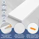 Joyfolk 4" x 30" Super White Engineered Marble Threshold, Rigid Shower Curb & Vanity Backsplash for Tile Transitions, Window Sill, Fixed Size Easy to Cut