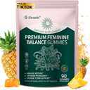 Decatela 90 Count Premium Feminine Balance Gummies for Women, with Probiotics - pH Balance & Immune Support + Odor Control - Vegan Gluten-Free Hawaiian Pineapple Flavor (45 Servings)