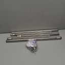 TEECK Shower Curtain Rod, 32-80 inch Adjustable Spring Tension Curtain Rod, Never Rust Anti-Slip Shower Curtain Rod for Bathroom, No Drilling, Never Collapse, Easy to Use, Silver