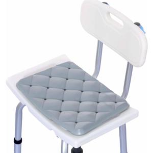 Waterproof Shower Cushion Seat Pad for Bath Bench, Chair, Bathtub, or Walk-in Tub, Non-Slip Foam Bath Seat with Drain Holes, Tailbone Relief Support Padded Bench Cushion for Seniors Inside Shower (14.6*10.6)