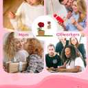 2 x Handmade Crochet Flowers, Crochet Roses, Knit Flowers, Teacher Appreciation Gifts, Perfect for Birthday, Anniversary, Christmas, Rose (Red)