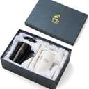 Mr and Mrs Coffee Mugs Set Wedding Gifts for Couples 2026, Engagement Gift for Newlyweds, Bridal Shower and Bachelorette Gifts for Bride,Newly-Married Anniversary for Him and Her (White&Black)