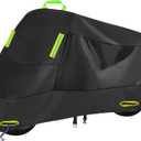 Motorcycle Cover All Season, Outdoor Storage Moped Covers, All-Weather Universal Waterproof Scooter Cover Fits up to 90.5" Motorcycles Vehicle (Black)