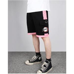 Anime Slayer Mens Cargo Shorts Cotton Drawstring Black Training Shorts with Pocket, Kamado Nezuko  (XL)