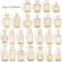TBWIND Glass Bud Vase Set of 24, Small Amber Flower Vases for Centerpieces in Bulk, Mini Vintage Vase for Wedding Decor, and Home Table Dcor