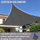 Cool Area Sun Shade Sail 20x23FT Rectangle Shade Canopy Outdoor Sunshade for Patio Backyard Garden, Dark Grey