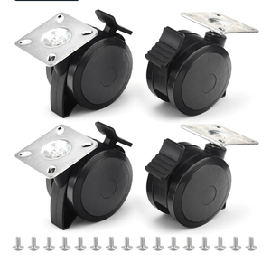 4 Pack 69828 69827 Locking Caster Compatible with Weber Spirit 200/300 Series Gas Grills (2013 and Newer) with Up Front Controls for Weber Grill Replacement Parts - Wheel Locking Mechanism