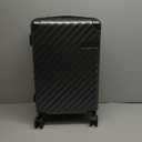 LUGGEX Luggage with Spinner Wheels, Polycarbonate Expandable Hard Shell Suitcase, Carry On 20 Inch, Black (Charcoal Metallic)