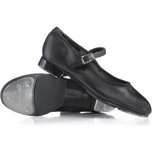 Theatricals Girls Slide Buckle Tap Shoes (13 Big Kid, Black)
