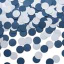 Silver and Blue Confetti Table Decoration for Birthday Graduation Retirement Theme Party,1.2 inch in Diameter,200 Counts