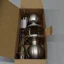BESTTEN Keyed Entry Door Knob with Lock, Interior and Exterior Door Lock, Standard Ball, Satin Nickel, 1