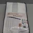 Pinch Pleated Drapes 2 Panel Set Blackout Curtains 90 Inches Long for Kids Room, Petty Faux Linen Memory Trained Pleat Pure White Curtain with Hooks Rings Heat Blocking Nursery Window Burg 40"W x 90"L