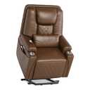 New Brown Electric Power Recliner Chair with USB Port