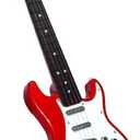 16inch Mini Guitar Toy for Kids and Beginners, Electric Guitar with Strap for Toddlers and Boys and Girls Instrument Toys (Dark Red)