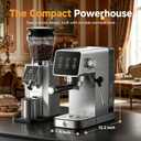 AMZCHEF 20 Bar Home Espresso Coffee Machine | LED Touchscreen, Built-in Milk Frother, Self-Cleaning Function, Makes Latte & Cappuccino, Ideal Coffee Starter Machine