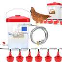 Float Controlled Automatic Chicken Waterer,3 Gallon Auto Refill Poultry Waterer,Automatic Chicken Watering System with Hose Connection for Chicks,Duck,Turkey,Quail