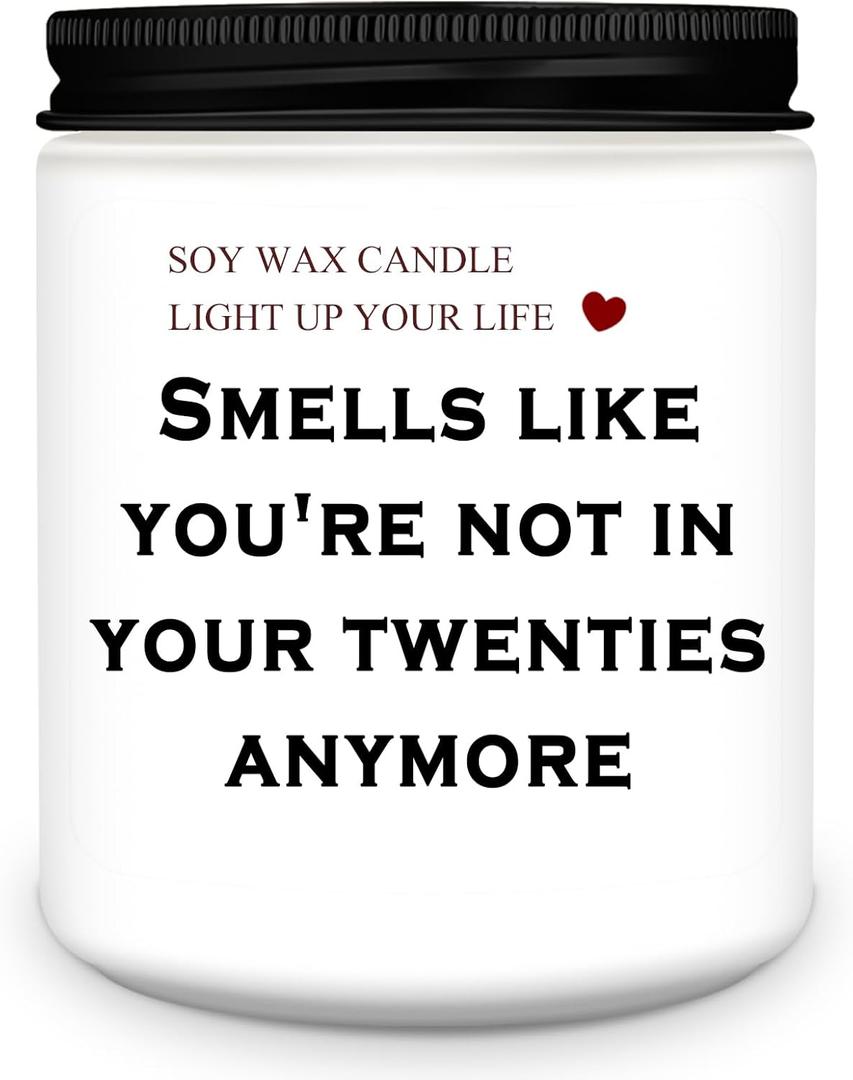Homsolver 30th Birthday Candle Gifts for Women Men, Happy 30th Birthday Decorations Gift for Her Him, Funny 30 Years Old Gifts Ideas- Lavender Candles