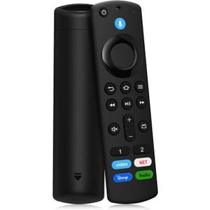 Replacement Remote Control Compatible with Fire Smart TV Stick 4K(1st/2nd Gen)/TV Stick (2nd Gen/3rd Gen/Lite/4K Max), FireStick Remote for Smart TV 3rd Gen & Cube with Voice Controller (Black)