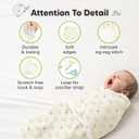 3-Pack Organic Baby Swaddle Sleep Sacks - Swaddles for Newborns, Infant 0-3 Months, Baby Girls, Boys, Soft & Snug Newborn Sleep Sack, Nursery Swaddling Blankets (Bumble Bear, OS)