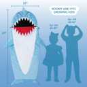 Bixbee Kids Sleeping Bag, Soft Sleepy Sack for Kids & Toddlers | Easy Roll Up Design for Daycare + Naptime, 60 x 22 Inches |Cozy Slumber Bag with Lining | Shark Sleeping Bag for Boys + Girls