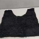 Toilet Rug Non Slip Plush Bathroom Floor Mat U Shaped Washable Contour Rug for Toilet Absorbent Thick Foot Rug, Black