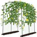 DoCred Tall Garden Arch Trellis for Climbing Plants, 83 Inch Tall Metal Plant Support Trellis Archway for Climbing Vine Vegetable/Fruit/Flower Outdoor Yard Lawn Garden Arch Tunnel Trellis