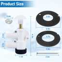 385314349 RV Toilet Water Valve Assembly Kit - Fit for Camper Trailer RV Toilet Spare Parts - Toilet Rubber Seal 385311462 Compatible with Sealand EcoVac Vacuflush Pedal Flush Toilets