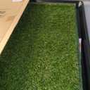 Reusable Dog Loo System with Artificial Grass Turf&Pee Pads&Tray, for Puppy Potty Training is Portable&Easy to Clean,35x23in Large Dog Litter Box Toilet for Indoor/Outdoor useLarge