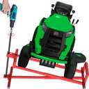 Lawn Mower Lift Jack, Lifting Platform 882 Lbs Capacity Telescopic Maintenance Jack for Garden Tractors and Riding Lawn Mower with Manual Handle & Power Tool Extension Handle - Red