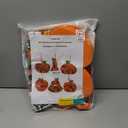 Winlyn 30 Sets Fall Halloween Pumpkin Decorations DIY Pumpkin Craft Kits Foam Pumpkin Shapes 8" W and Smile Fall Leaves Glitter Leaves Pumpkin Decorating Stickers for Kids Classroom Party Activities