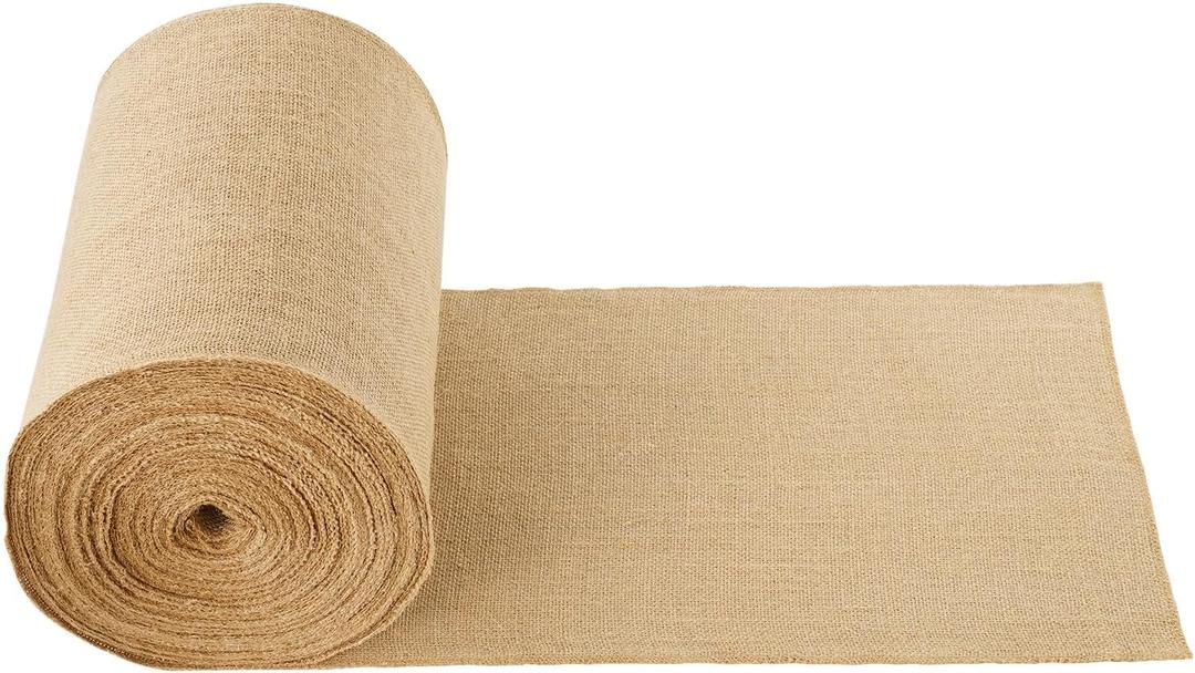 VEVOR Burlap Fabric Roll, 14 x 150 ft & 45 x 45 High Density Wide Natural Burlap Fabric Rolls, Jute Fabric Burlap Tree Wrap Roll, for Decor, Crafts, Wedding, Gardening, Plant & Tree Winter Covering