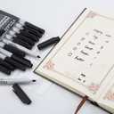 3 x YISAN Permanent Markers,12 Pack Fine Tip Black Permanent Markers,Quick Drying Ink,Works on paper,Plastic,Stone,Glass,Metal,71525