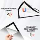 Magnetic Sign Holder - 8.511" Wall Mounted Self-Adhesive Magnetic Paper Holder,Transparent Wall Display Frame with Black Edge,Suitable for Office, Store, Mall, Home (Black, 8.5x11-6 Pack)