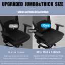 20" Gel Seat Cushion for Long Sitting(Jumbo&Thick) Office Chair Cushion Wheelchair Cushions for Pressure Sores Non-Slip Desk Chair Car Seat Cushion Driving Sciatica & Back Pain Relief