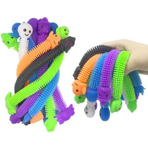 12 Halloween Stretchy Strings Sensory Fidget Toys Pack Great for Kids Students Stress Relief and Anti-Anxiety Toys Assortment Halloween Party Favors (Halloween)
