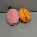 2PCS Plush Toy Pillow, Reversible Carrot Strawberry Bunny Plush with Zipper, Easter Bunny Stuffed Animal Cute Rabbit Plushie Birthday Gift for Boys Girls Kids (2pcs 7" Strawberry&Carrot)