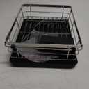 Orgneas Capacity Expandable Dish Drying Rack in Sink, Stainless Steel Rustproof Over Sink Dish Drainer Rack with Utensil Holder for RV Kitchen Counter, Fit for Interior Width 10.5''~17'' Sinks