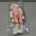 Soulchen 16 Inch Christmas Nutcracker Stuffed Toy Plush Nutcracker Doll Soldier Figure Xmas Stuffed Animals for Holiday Party Gifts Decor Table Centerpieces (King,Pink)